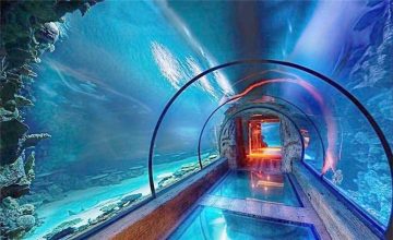 Moderne design akryl akvarium lang tunnel